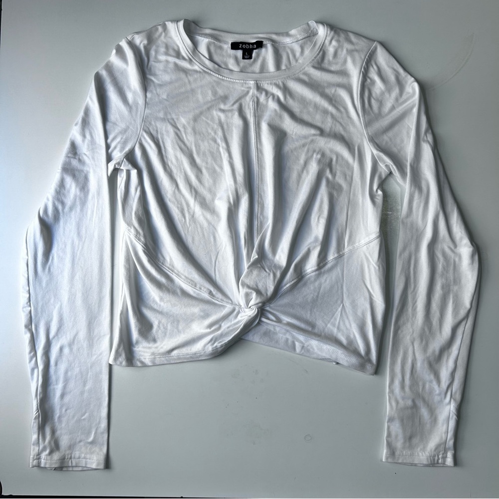 ZOBHA WOMEN'S CREW NECK LONG SLEEVE TOP - SIZE L